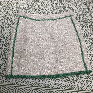 J.Crew metallic bouclé mini skirt